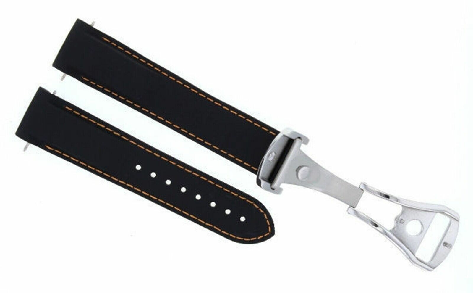 20-22MM RUBBER DIVER STRAP BAND FOR OMEGA SEAMASTER PLANET OCEAN CLASP CURVED END