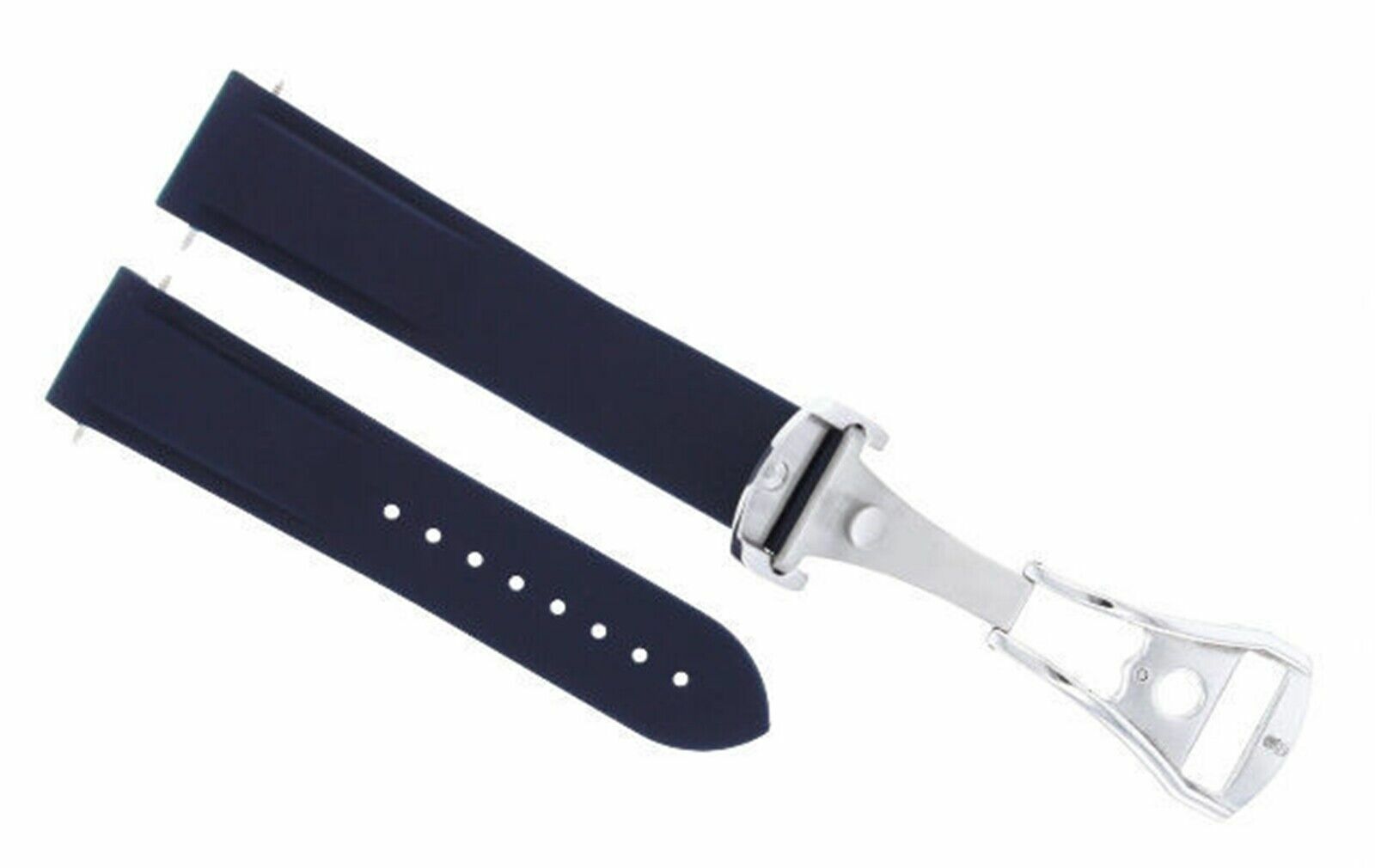 20-22MM RUBBER DIVER STRAP BAND FOR OMEGA SEAMASTER PLANET OCEAN CLASP CURVED END