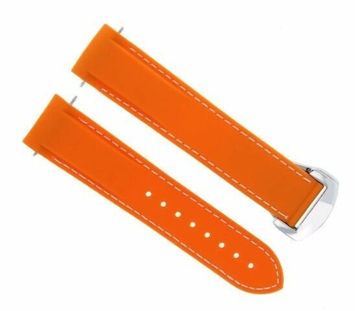 20-22MM RUBBER DIVER STRAP BAND FOR OMEGA SEAMASTER PLANET OCEAN CLASP CURVED END