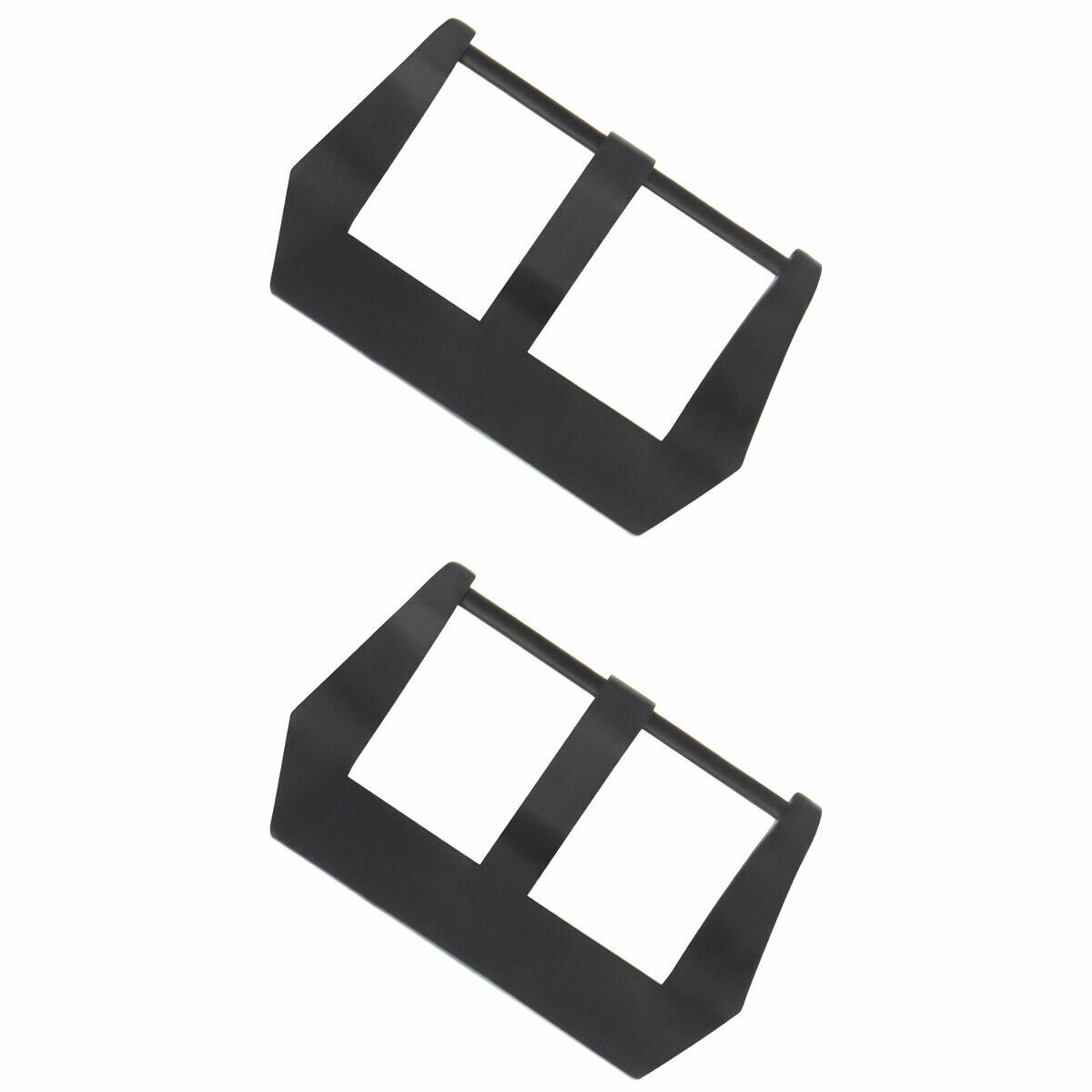 2-26MM STRAPS PRE-V SCREW BUCKLE PVD FOR PANERAI 47MM FIDDY 1950 GMT WATCH BLACK