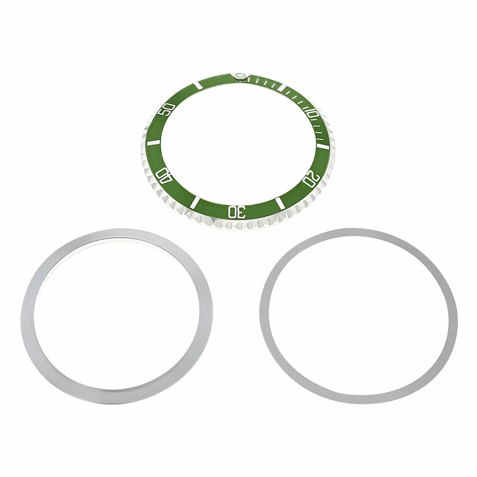 BEZEL, INSERT RETAINING FOR ROLEX SUBMARINER 1680 5508 5512 5513 GREEN INSTALLED