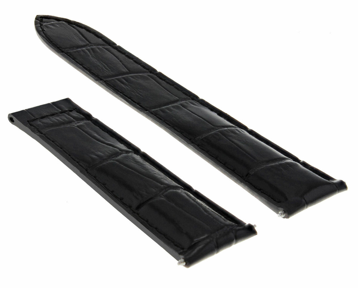 20MM REPLACEMENT LEATHER WATCH BAND STRAP FOR CARTIER TANK FRANCAISE WITH BUCKLE, Black, view 3