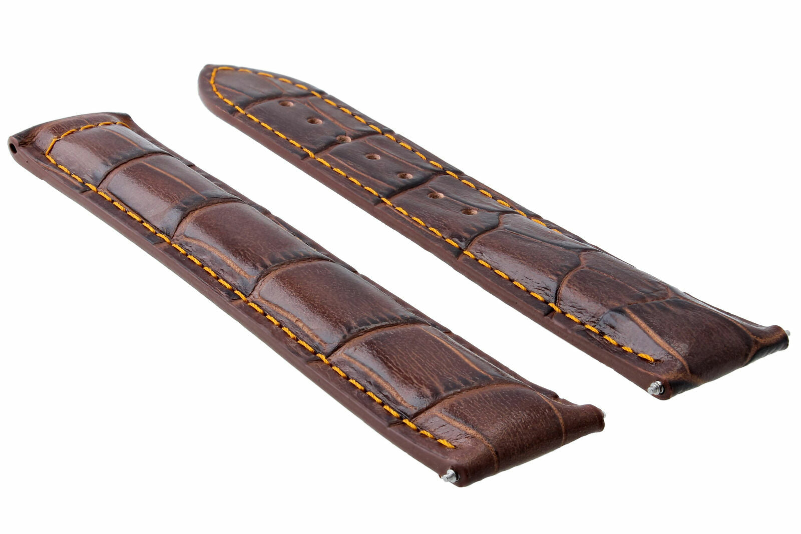 22MM LEATHER WATCH BAND STRAP FOR IWC PILOT PORTUGUESE DEPLOY CLASP L/BROWN OS