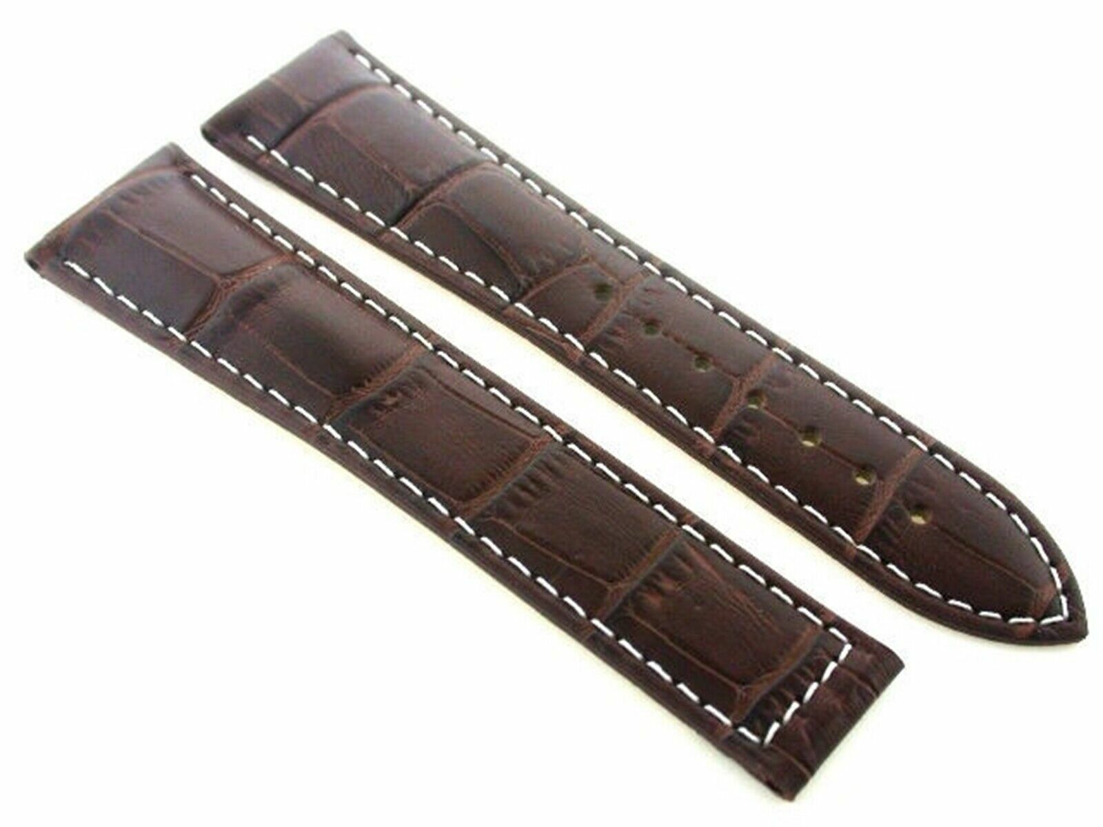 22MM LEATHER WATCH BAND FOR IWC PORTUGUESE 7 DAY DEPLOYMENT CLASP L/BROWN WS