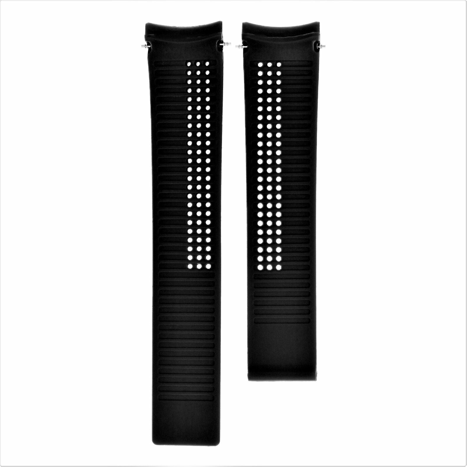 22MM RUBBER STRAP BAND FOR 43MMTAG HEUER CARRERA CAF101E.FT8011 WATCH  BLACK