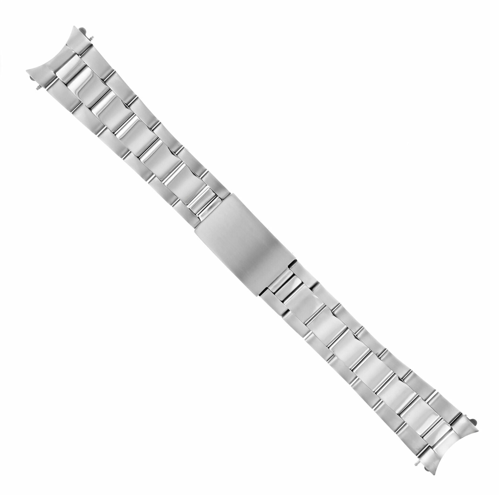 OYSTER WATCH BAND TAPERED FOR 34MM ROLEX DATE 1602 1603 SHINY/MATTE 19MM HEAVY