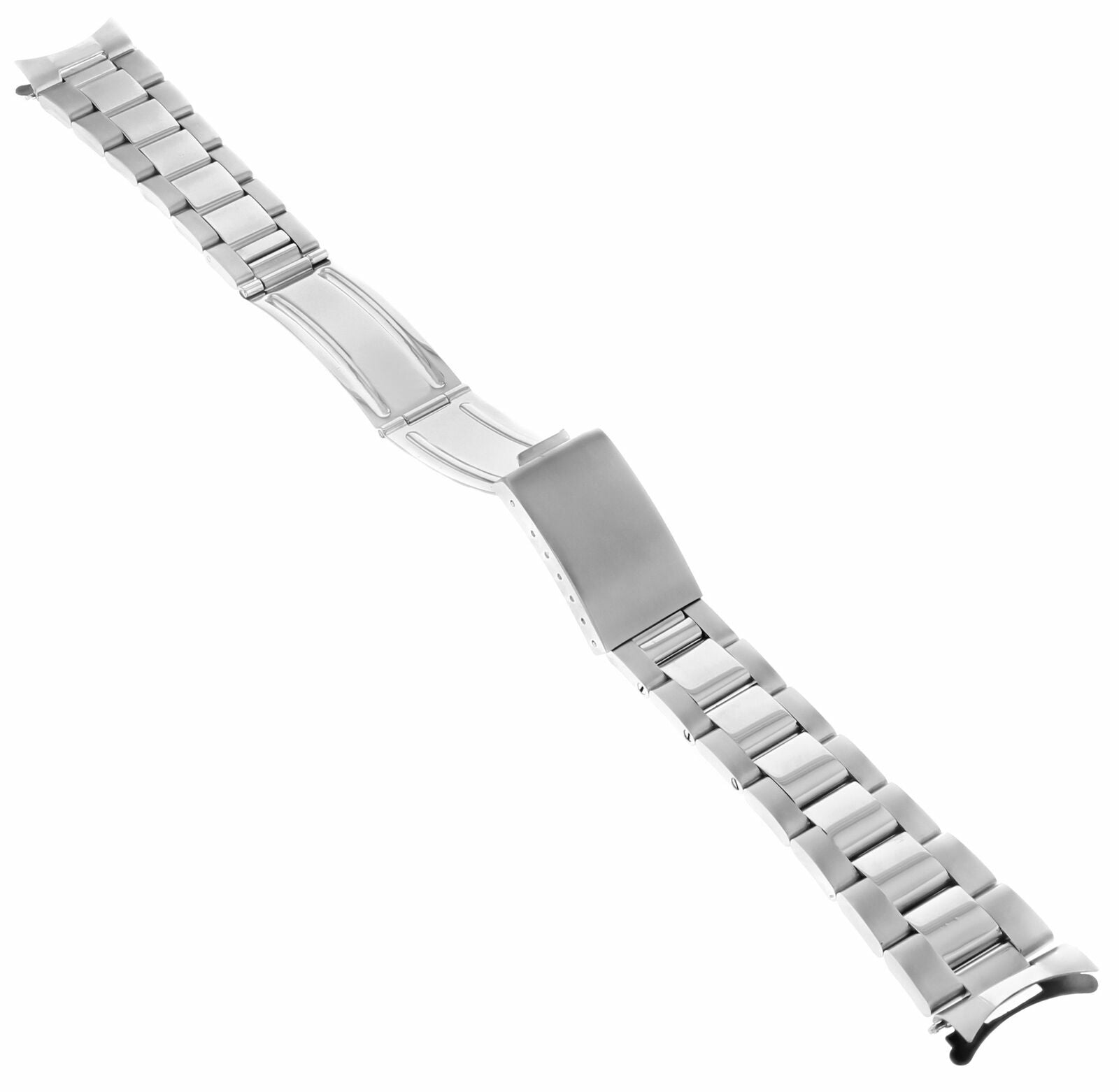 OYSTER WATCH BAND TAPERED FOR 34MM ROLEX DATE 1602 1603 SHINY/MATTE 19MM HEAVY