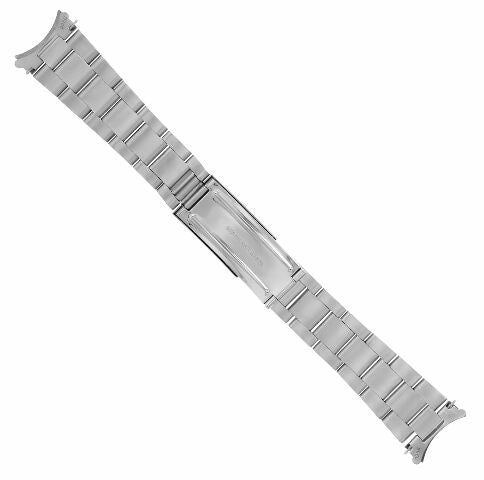 OYSTER WATCH BAND TAPERED FOR 34MM ROLEX DATE 1602 1603 SHINY/MATTE 19MM HEAVY