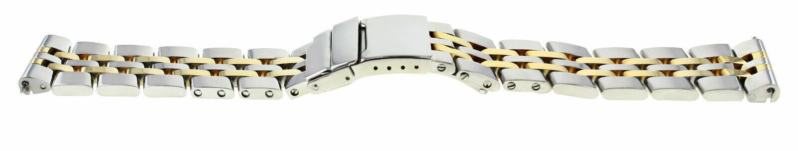 WATCH BAND BRACELET FOR BREITLING NAVITIMER SUPEROCEAN 24MM 5 LINK GOLD/STEEL