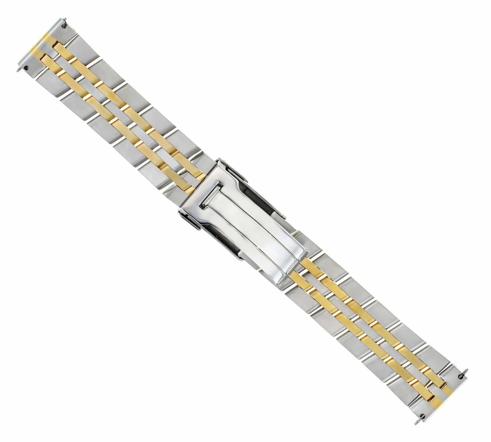 WATCH BAND BRACELET FOR BREITLING NAVITIMER SUPEROCEAN 24MM 5 LINK GOLD/STEEL