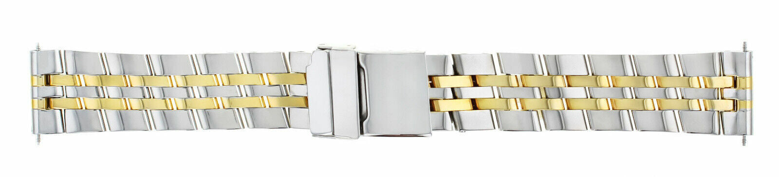 WATCH BAND BRACELET FOR BREITLING AVNENGER BENTLEY COLT 24MM 5 LINK GOLD/STEEL