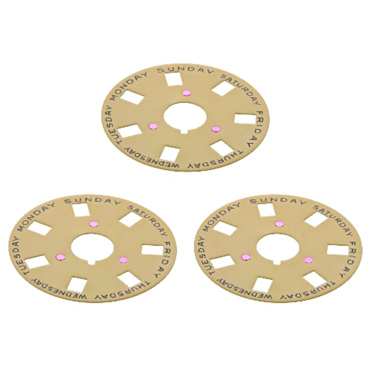 3 CALENDAR DAY DISC FOR ROLEX  PRESIDENT 1802 1803 1804 1805 1811 1815 CHAMPAGNE