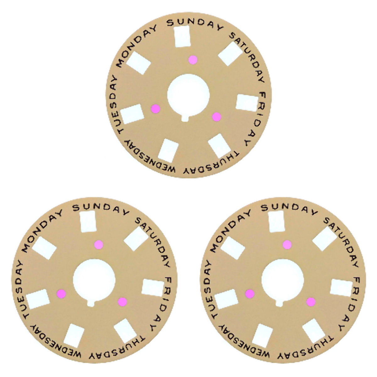 3 CALENDAR DAY DISC FOR ROLEX  PRESIDENT 1802 1803 1804 1805 1811 1815 CHAMPAGNE
