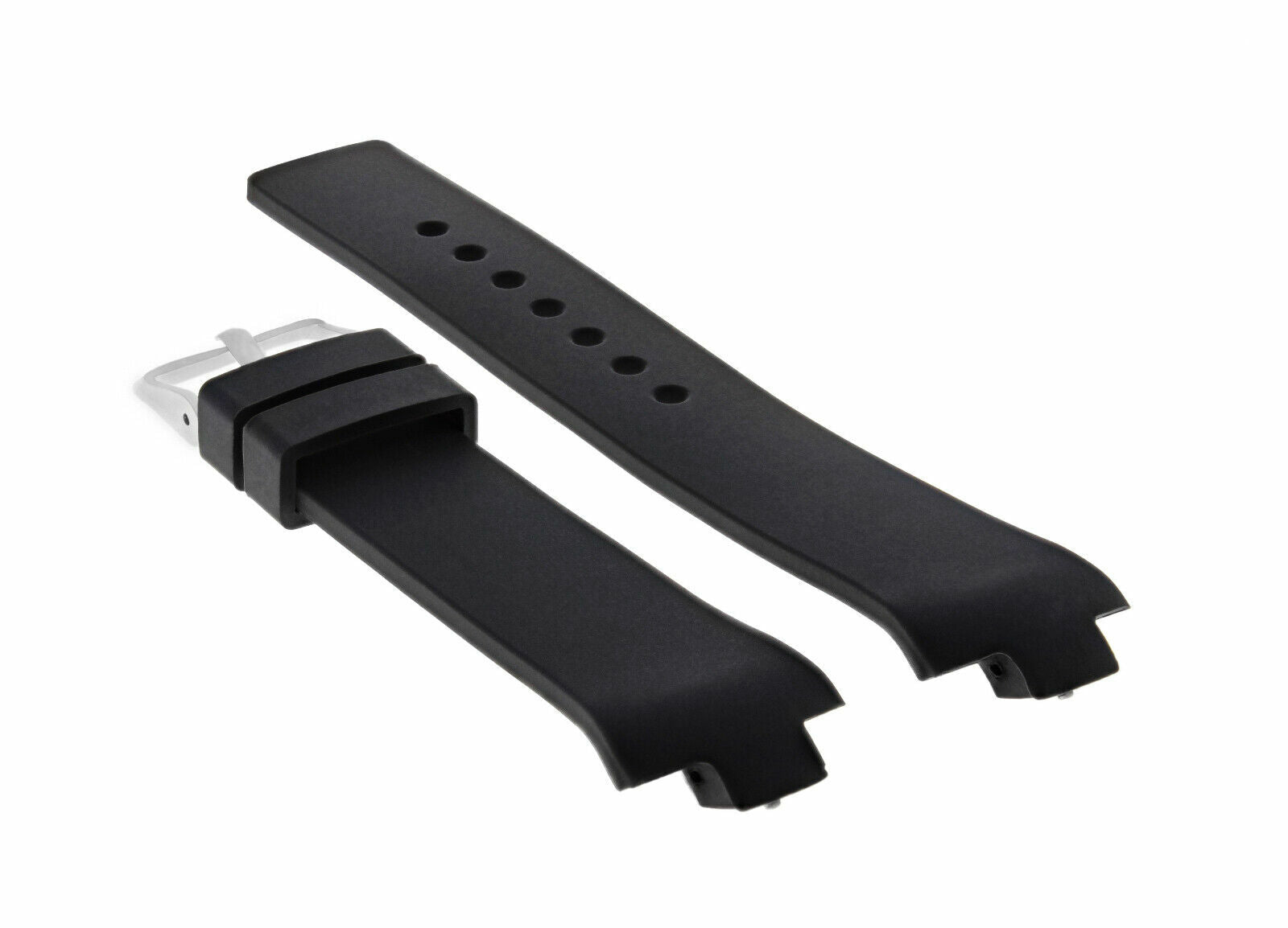SILICONE RUBBER WATCH STRAP BAND FOR MENS TAG HEUER KIRIUM FT6000 TI51 BLACK