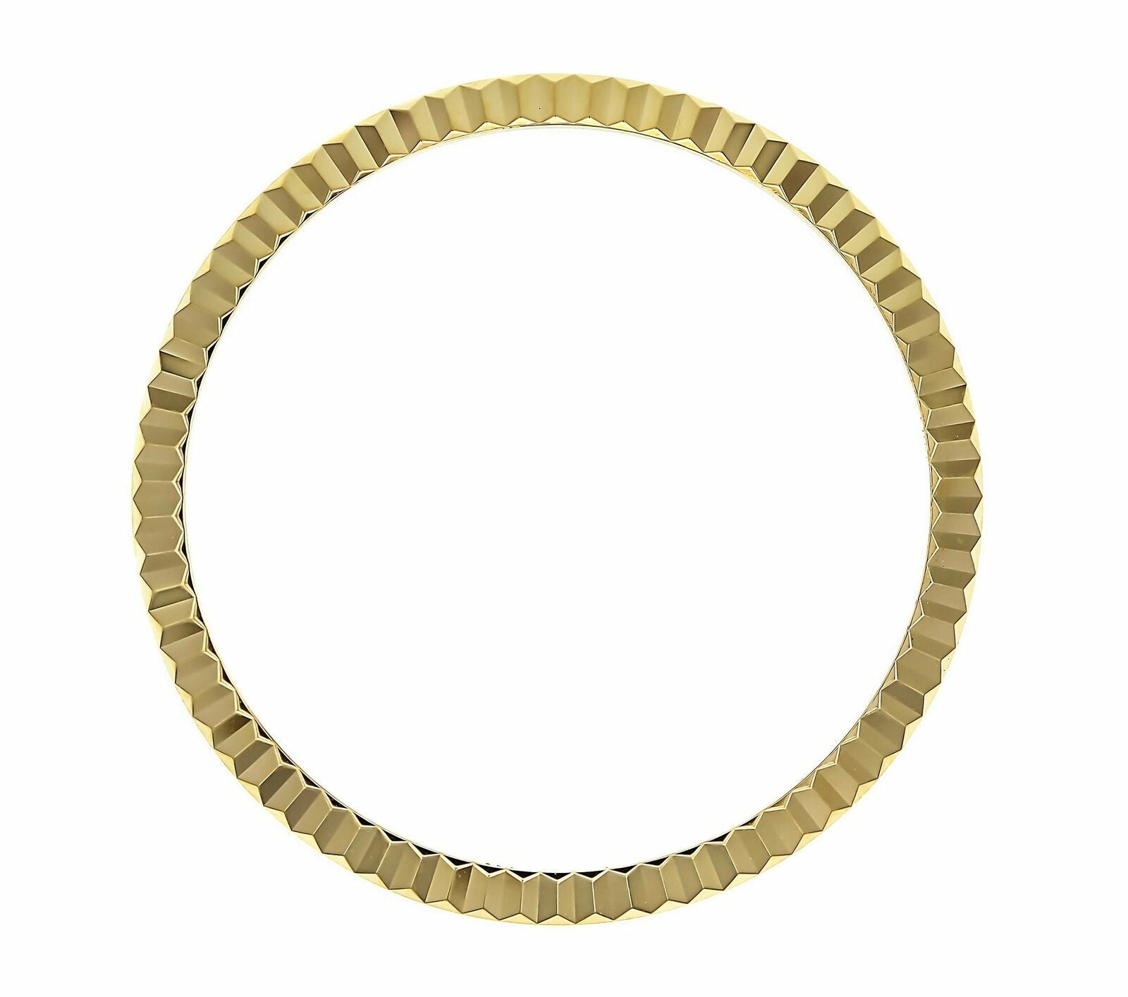 FLUTED  BEZEL FOR ROLEX AIRKING WATCH DATE 14000M 14010M 114270 GOLD PLATED