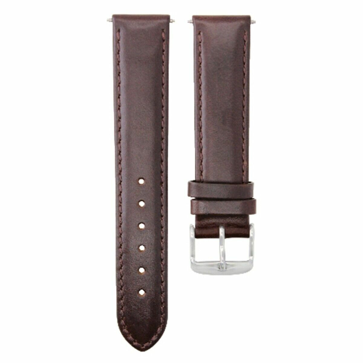 22MM LEATHER STRAP SMOOTH BAND FOR BREITLING CHRONOMAT C13356 WATCH DARK BROWN