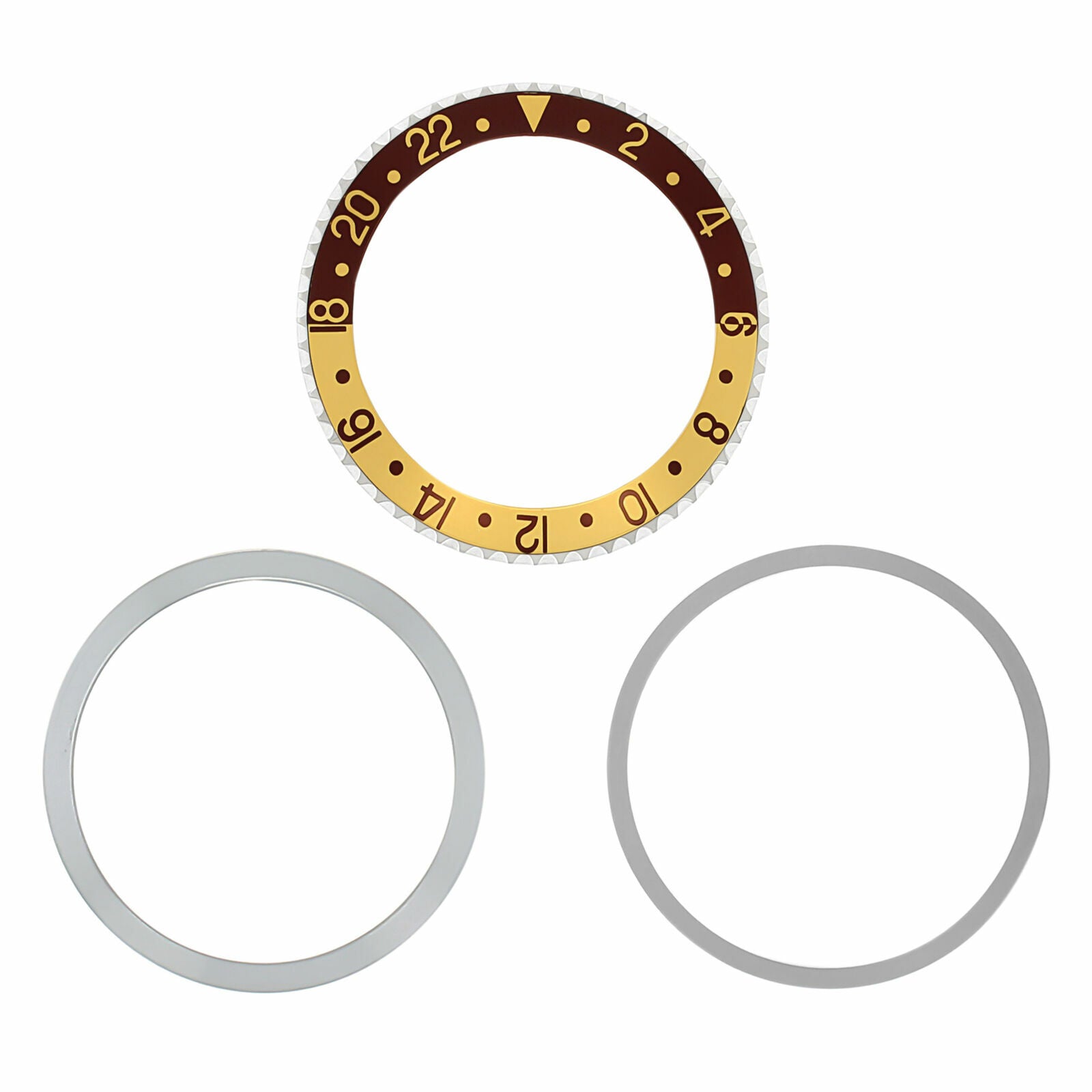 ROTATING + BEZEL + INSERT FOR ROLEX GMT 1670 1675 1675 16753 16758 BROWN/GOLD