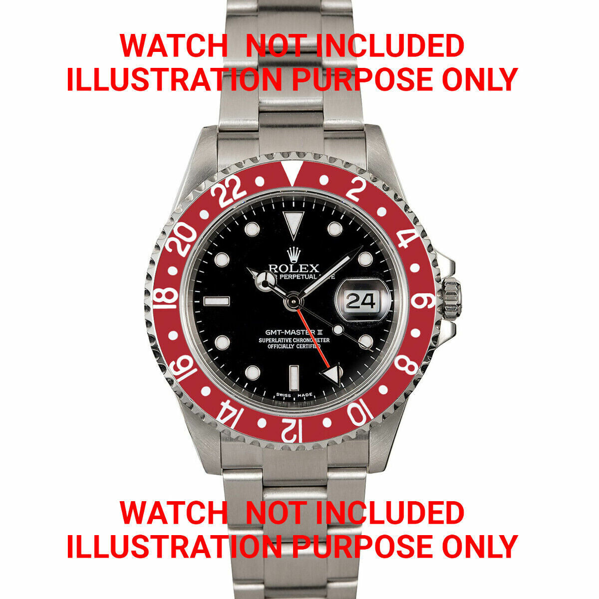 ROTATING + BEZEL + INSERT FOR ROLEX GMT WATCH 1670 1675 16750 16753 16758 RED