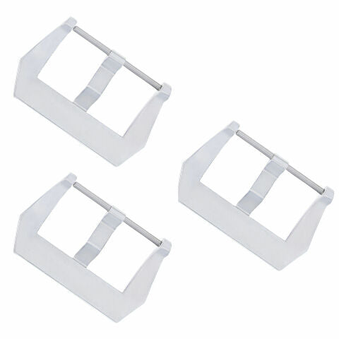 3 PC 20MM  PRE-V SCREW BUCKLE FOR PANERAI PAM 40MM FITS BAND LEATHER STRAP SHINY