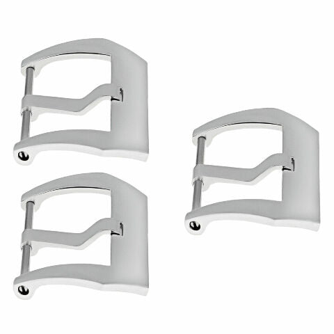 3 PC 20MM  PRE-V SCREW BUCKLE FOR PANERAI PAM 40MM FITS BAND LEATHER STRAP SHINY