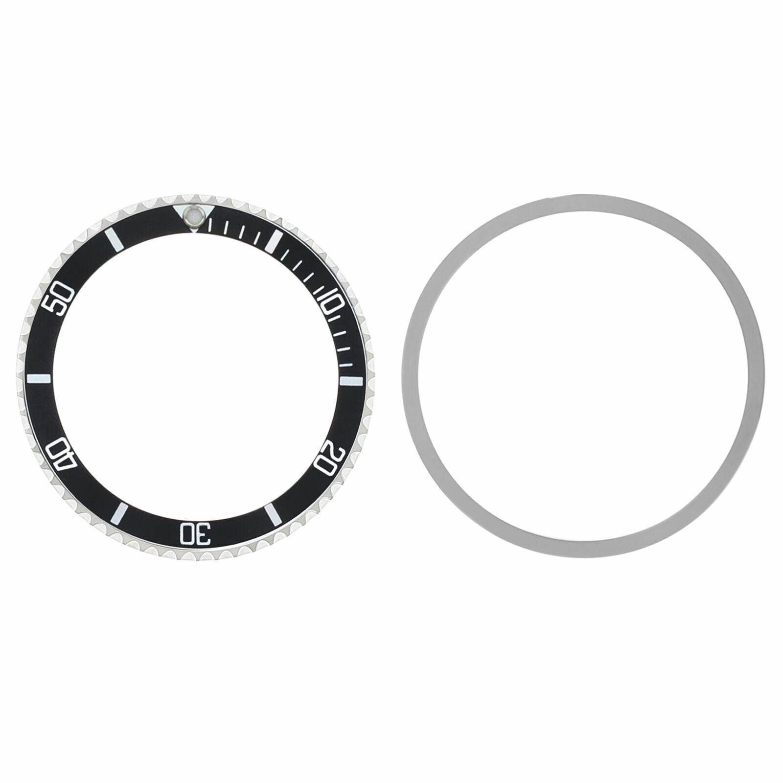 BEZEL RING COMPLETE FOR ROLEX SUBMARINER + TENSION + INSERT 5508 5513 BLACK