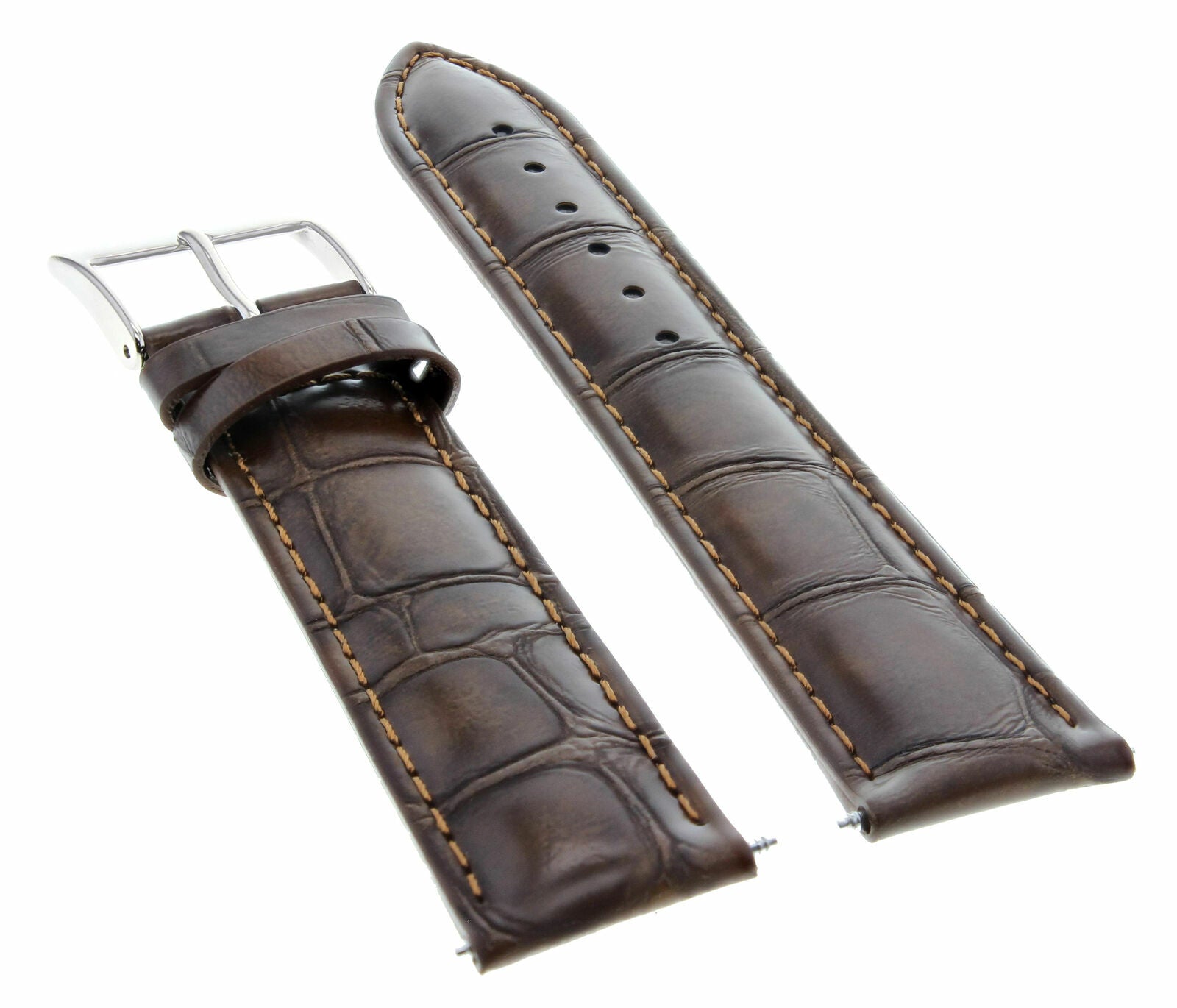 20MM GENUINE LEATHER WATCH STRAP BAND FOR RAYMOND WEIL TANGO 5590 DARK BROWN