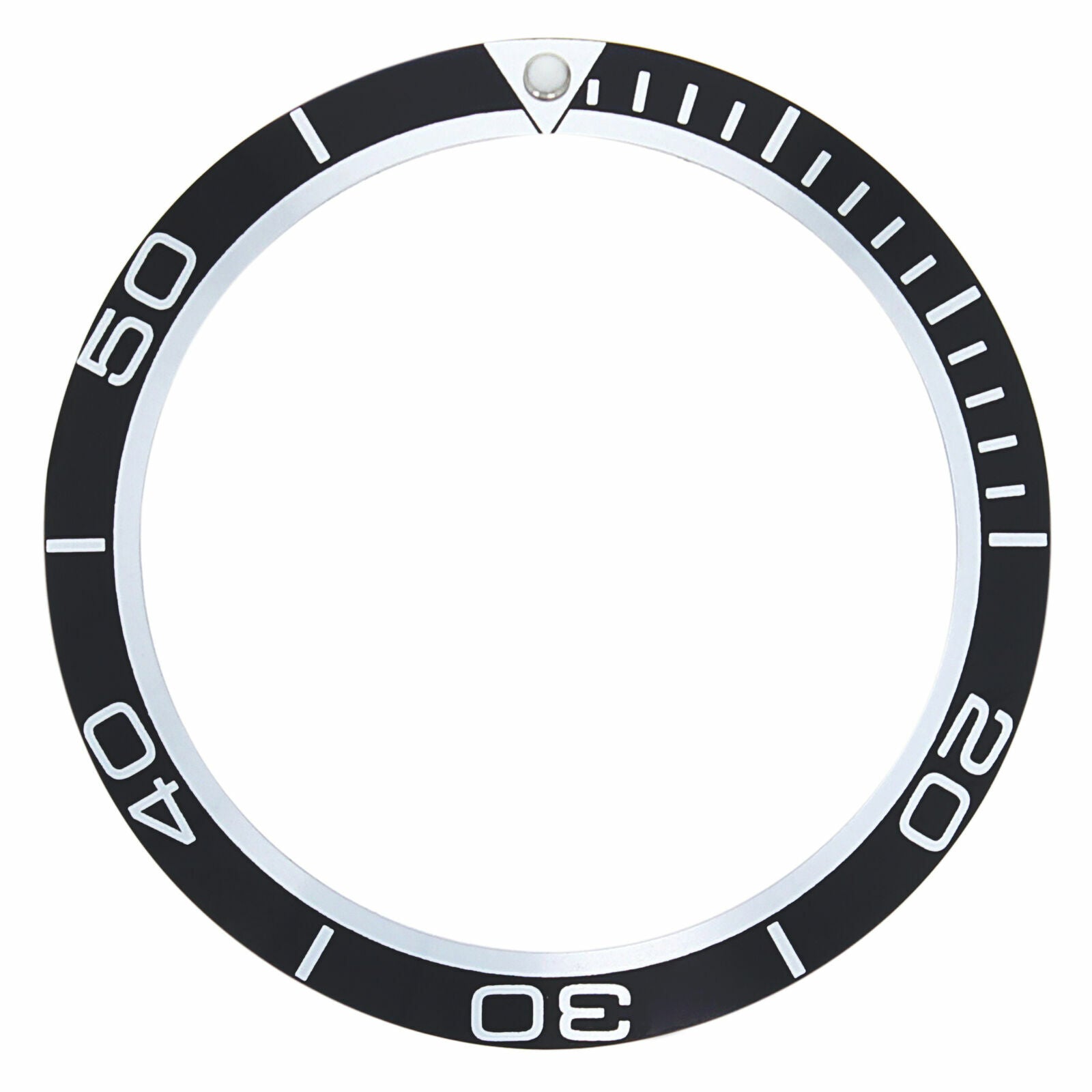 ALLUMINUM BEZEL INSERT FOR 44MM CASIO MDV-106 DIVER 200M WATCH 1A QUARTZ BLACK