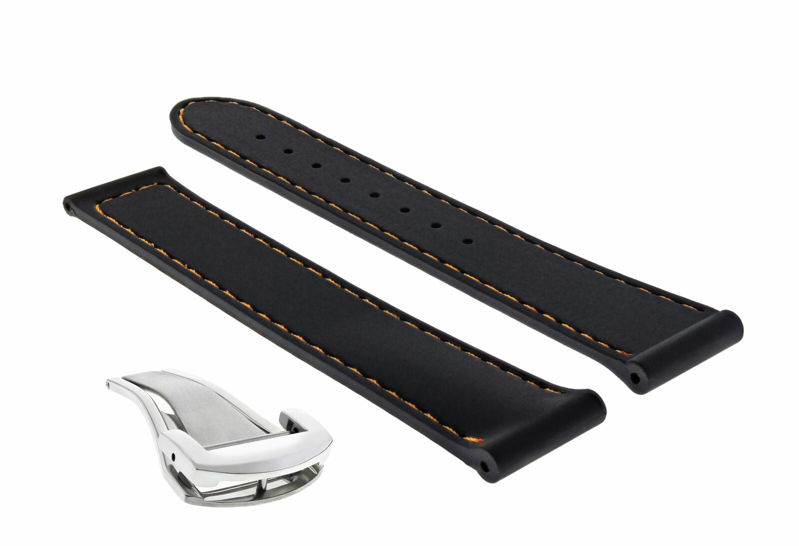 20MM RUBBER STRAP BAND FOR OMEGA SEAMASTER PLANET BUCKLE DEPLOYMENT BLACK OS