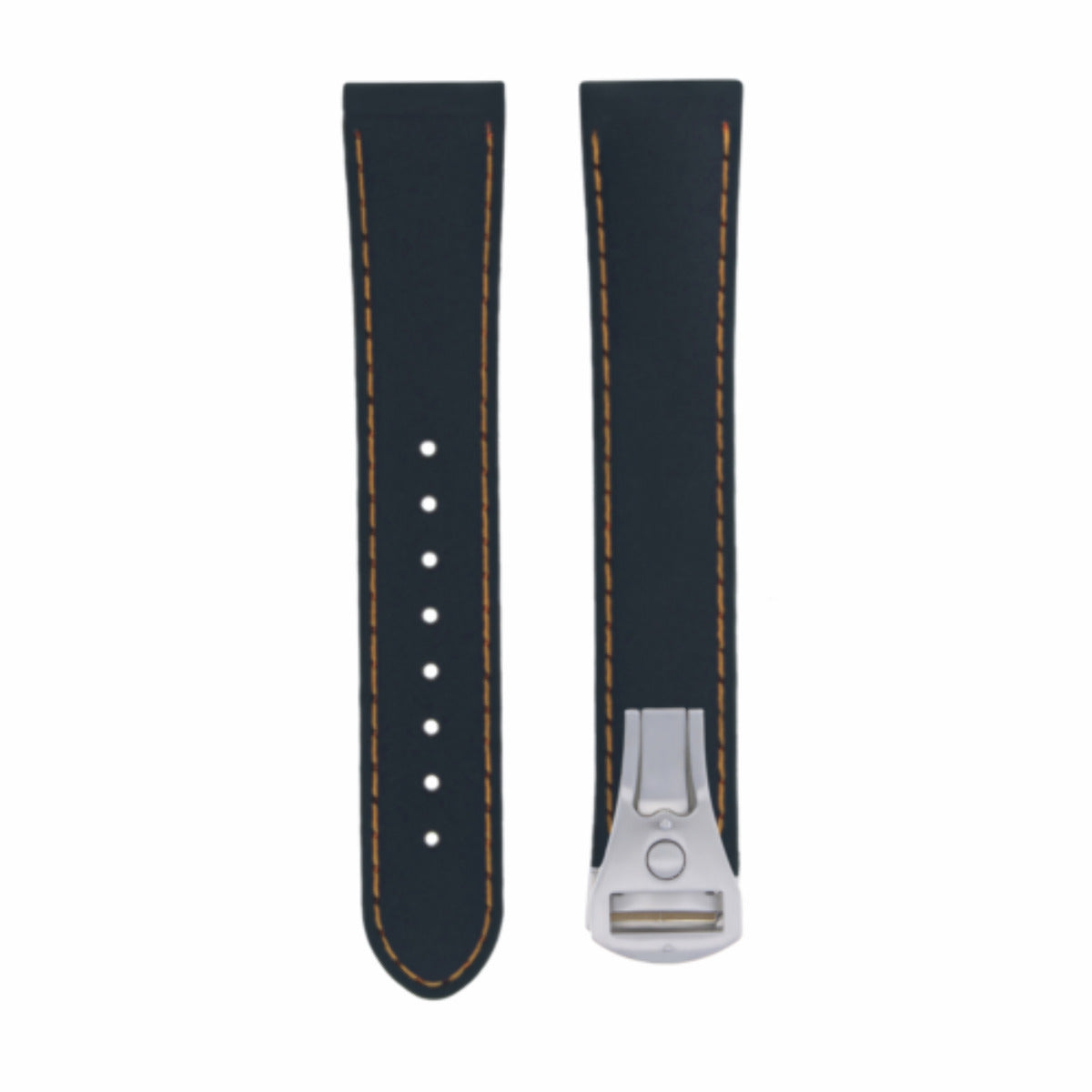 20MM Rubber Watch Band Strap for 41MM Omega Seamaster Planet Ocean Speedmaster - No Buckle