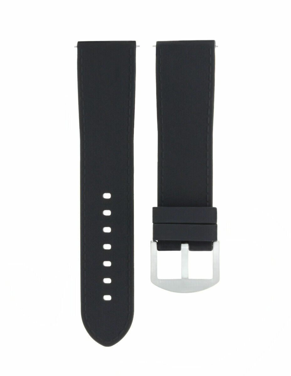 24MM RUBBER STRAP WATCH BAND STRAP FOR U-BOAT 48MM LUMINOX WATCH BLACK