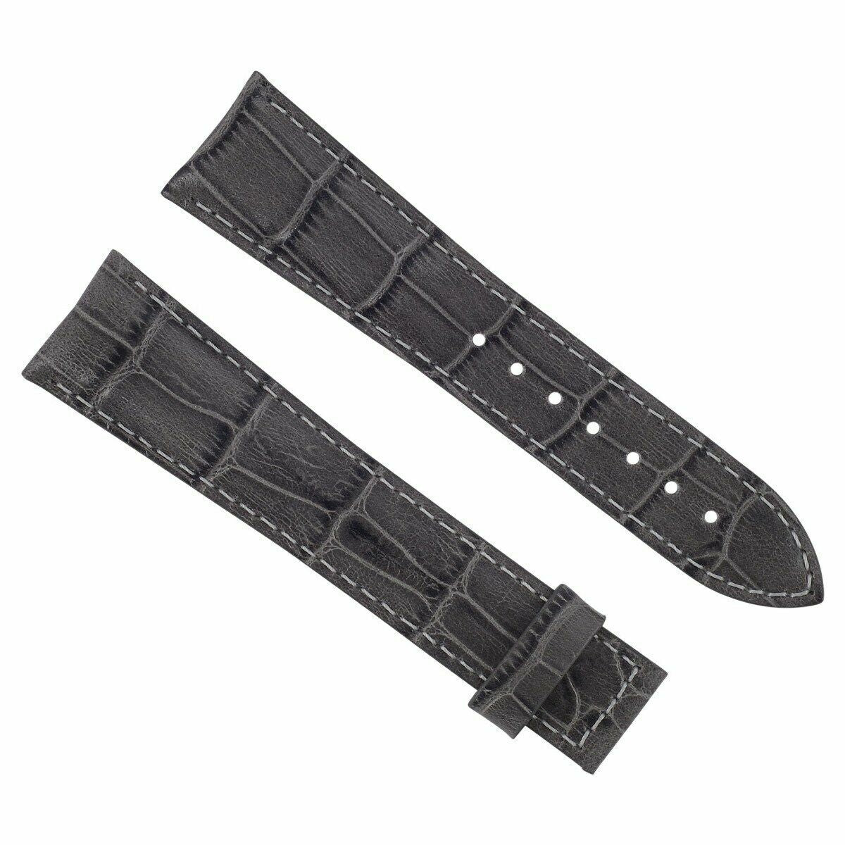 LEATHER BAND STRAP FOR 22/18MM 45.5MM OMEGA SEAMASTER PLANET OCEAN WATCH GREY