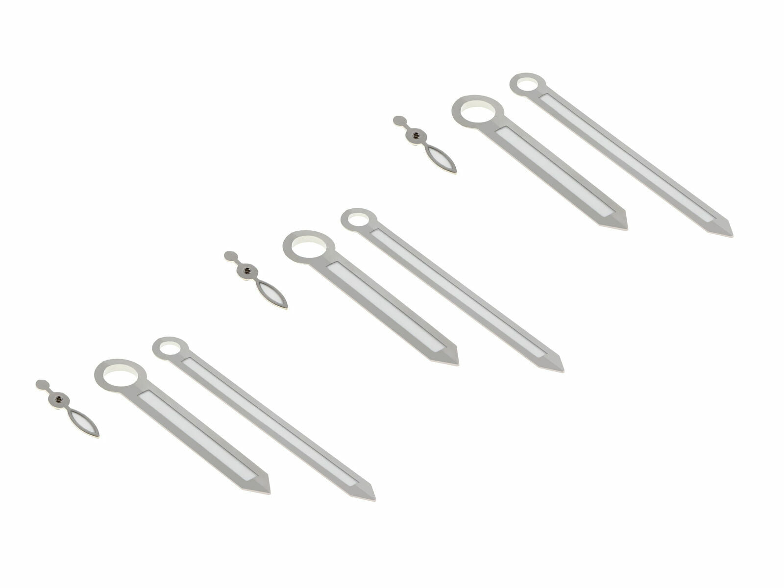 3 SET WATCH HAND FOR PAM 44MM PANERAI MOVEMENT ETA 6497-98 WATCH SILVER SWISS