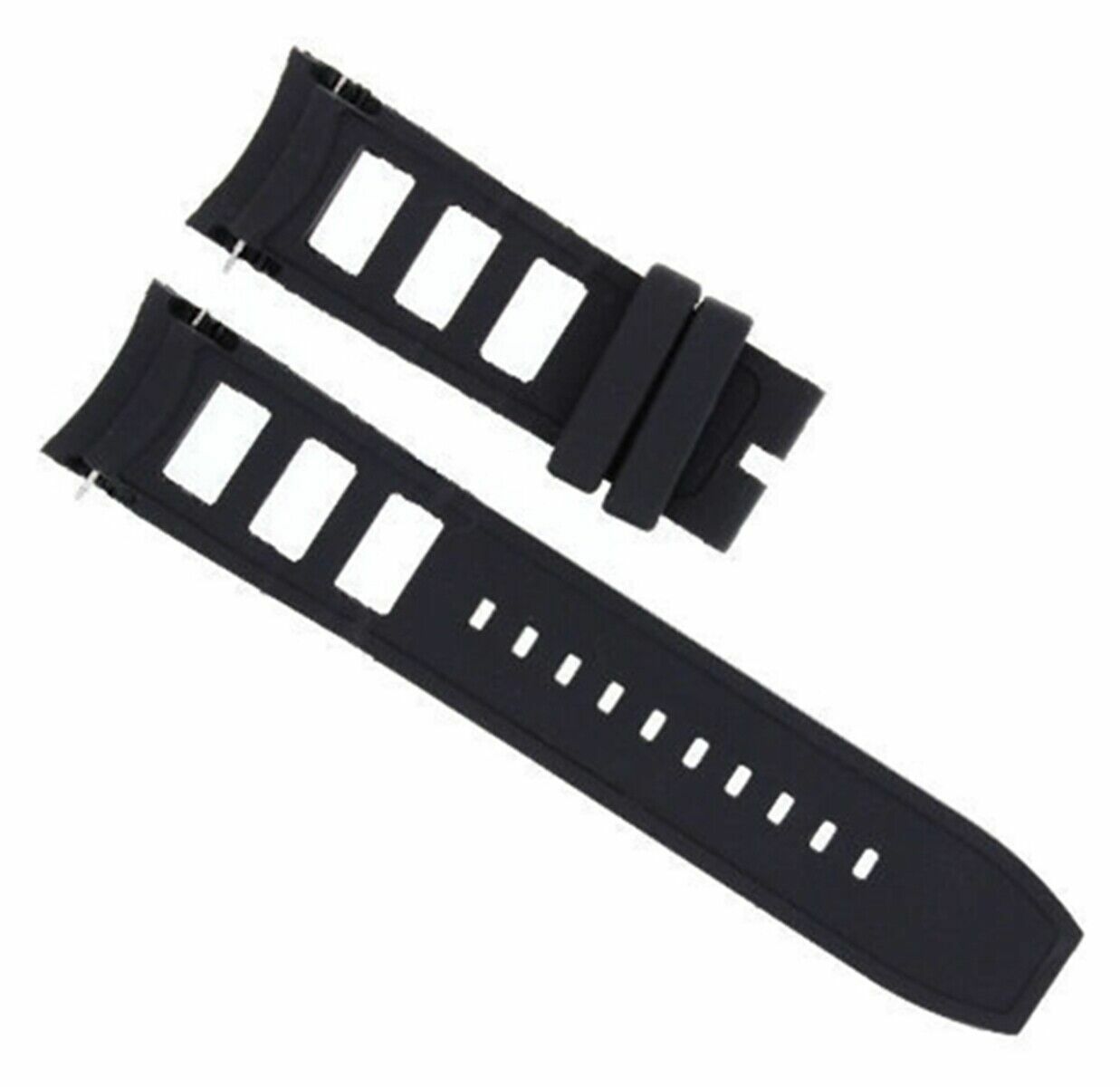 SILICONE RUBBER WATCH BAND STRAP FOR INVICTA I-FORCE 12965, 12966, 12964 BLACK