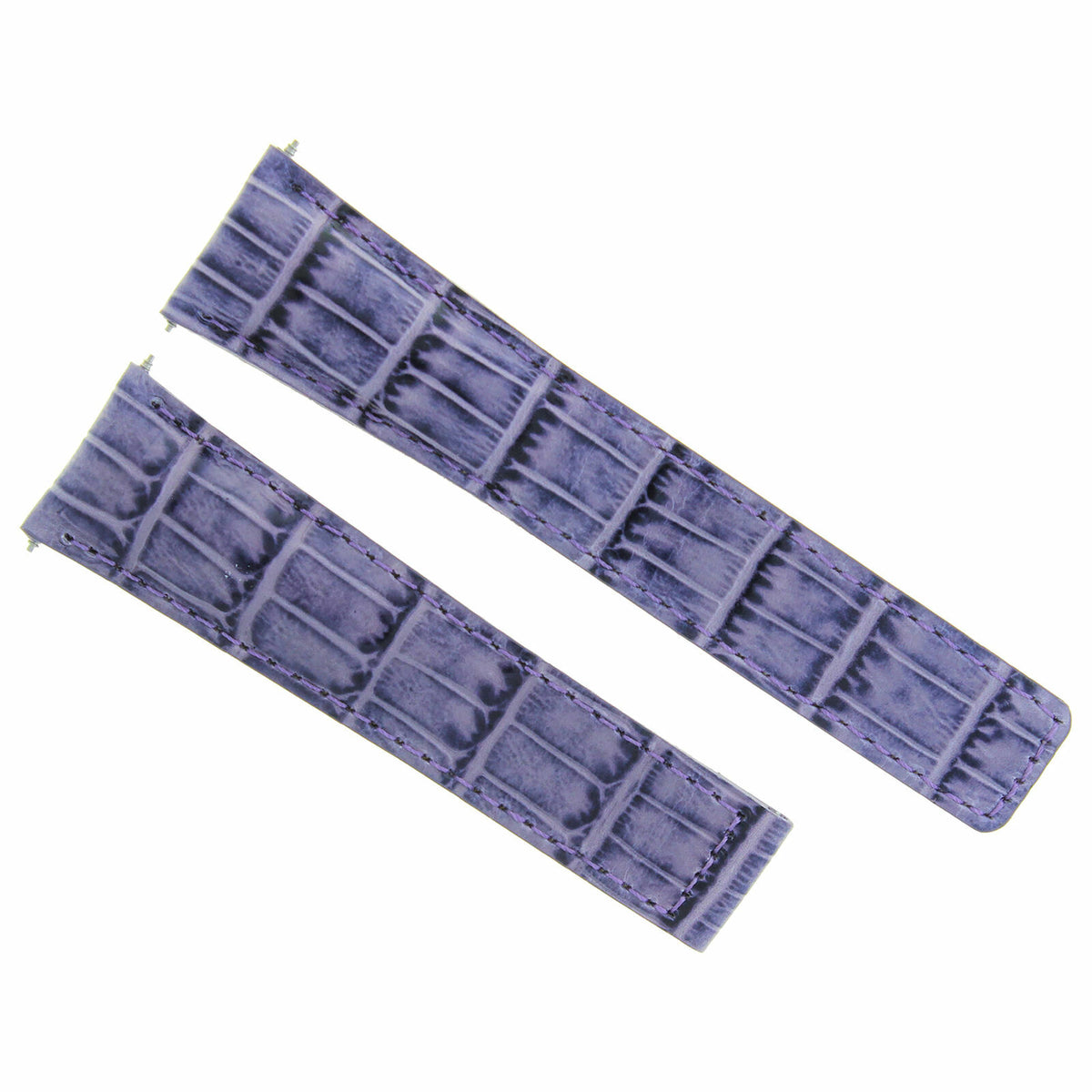 19-20-21-22MM TWO-PIECE LEATHER WATCH BAND STRAP WITH DEPLOYMENT CLASP FOR WATCH