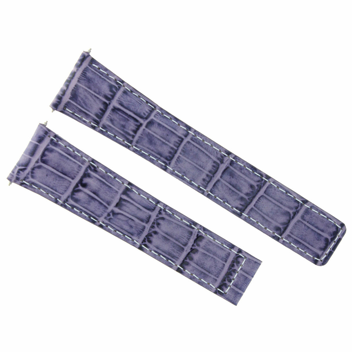19-20-21-22MM TWO-PIECE LEATHER WATCH BAND STRAP WITH DEPLOYMENT CLASP FOR WATCH