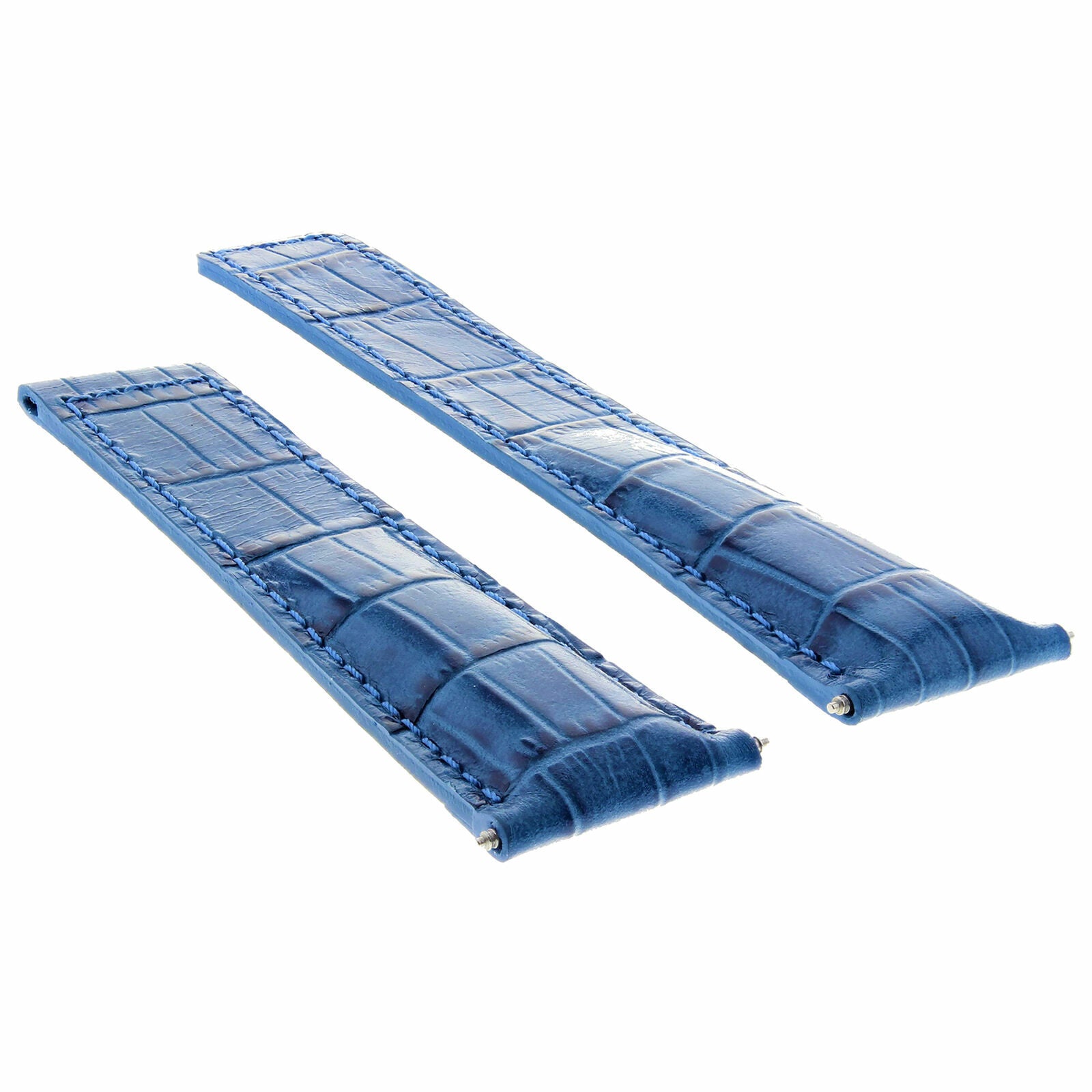 22MM LEATHER BAND STRAP FOR TAG HEUER CARRERA MONACO CALIBRE 16 WATCH LIGHT BLUE