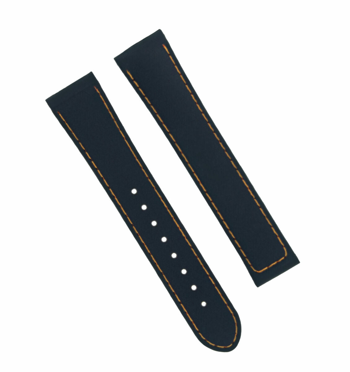 20MM RUBBER WATCH BAND STRAP FOR OMEGA SEAMASTER PLANET OCEAN BLACK ORANGE STIT