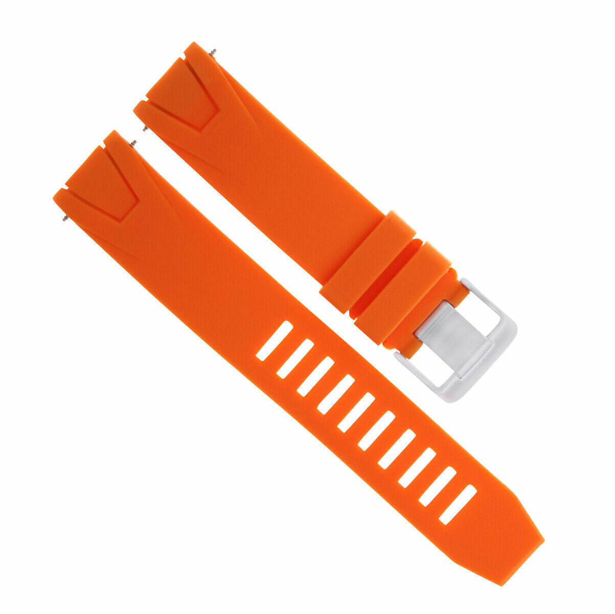 ORANGE RUBBER BAND BRACELET STRAP FOR 45.5MM  OMEGA SEAMASTER 22MM PLANET OCEAN