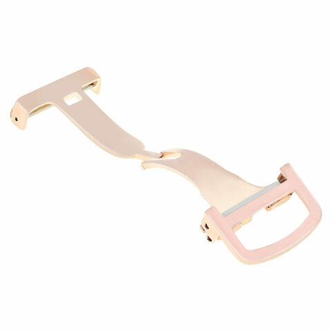 18MM DEPLOYMENT STRAP BAND BUCKLE CLASP FOR FIT CARTIER CALIBRE TANK WATCH ROSE