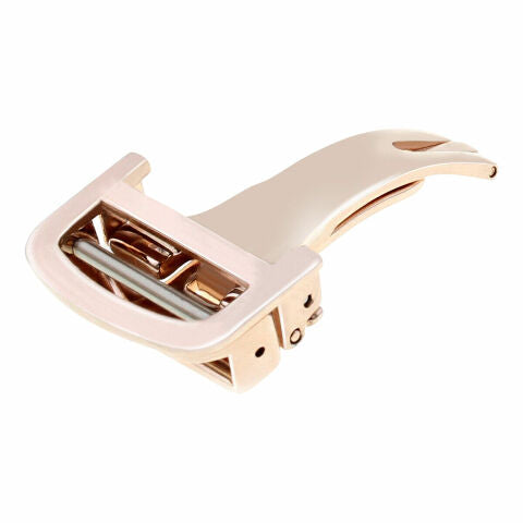 18MM DEPLOYMENT STRAP BAND BUCKLE CLASP FOR FIT CARTIER CALIBRE TANK WATCH ROSE