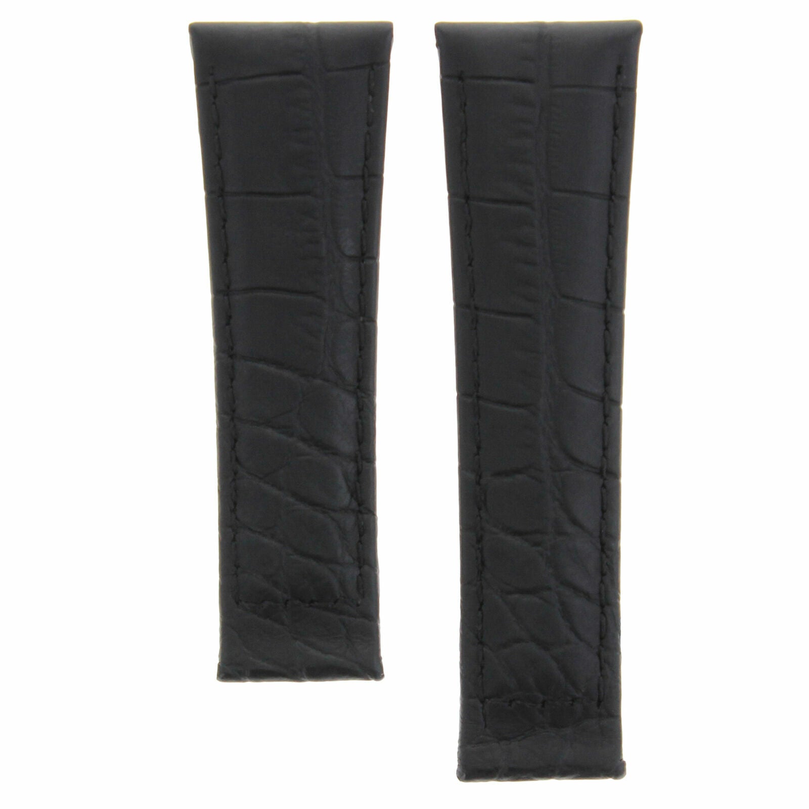 CROC LEATHER STRAP BAND FOR ROLEX DAYTONA 116518 16519 16520 16523 BLACK REGULAR
