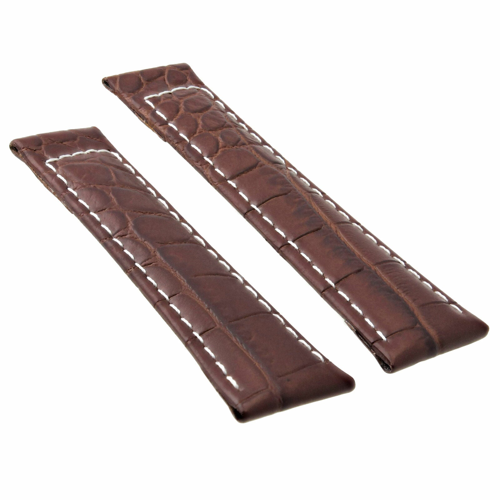 CROC LEATHER BAND STRAP FOR ROLEX DAYTONA 16518 116520 WATCH BROWN WS REGULAR