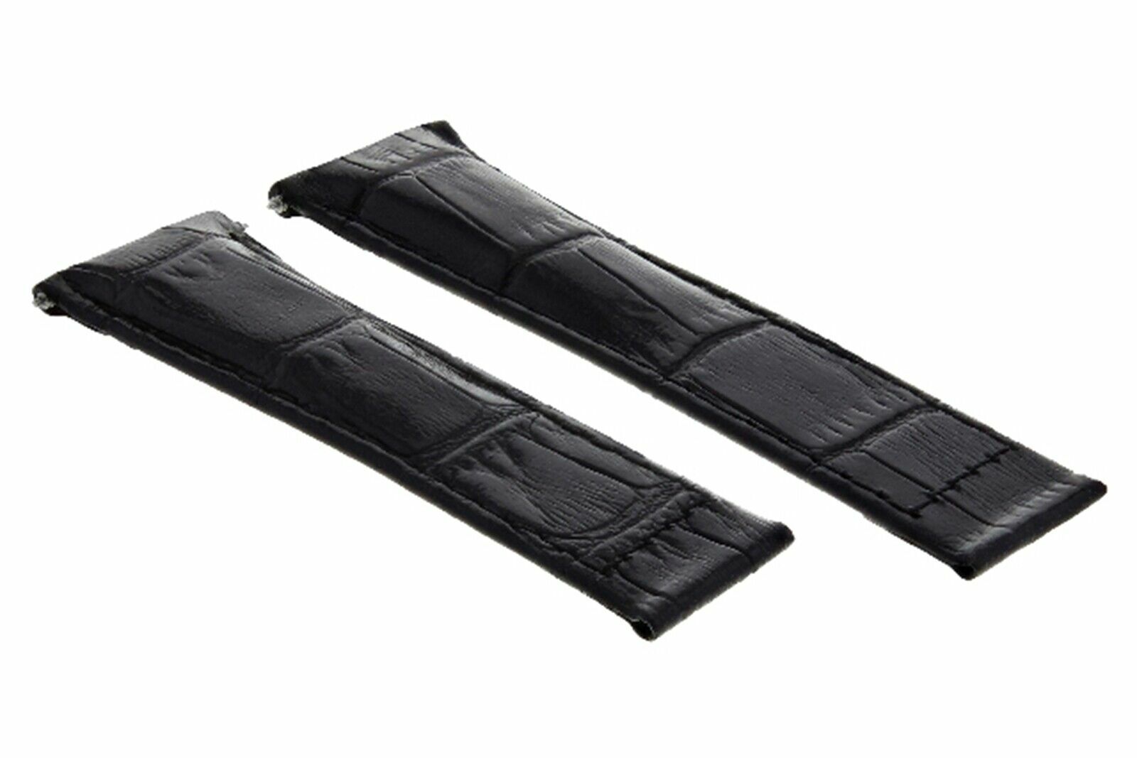 LEATHER BAND STRAP BRACELET FOR ROLEX DAYTONA WATCH 16523 116518 BLACK REGULAR