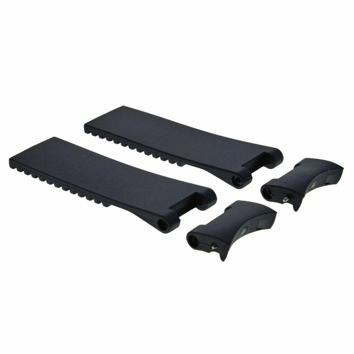 22MM SILICONE RUBBER DIVER BAND STRAP FOR ULYSSE NARDIN MARINE WATCH BLACK