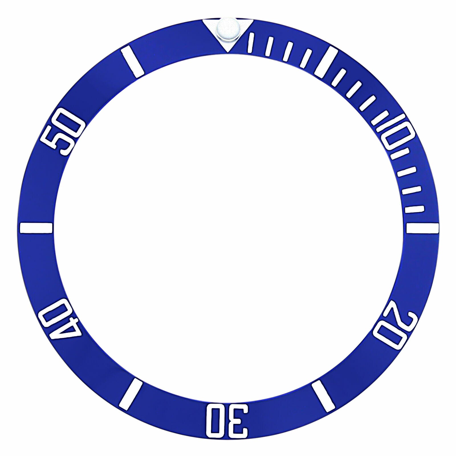 BEZEL INSERT CERAMIC FOR ROLEX SUBMARINER BLUE ENGRAVED # SILVER 16610 SAPPHIRE