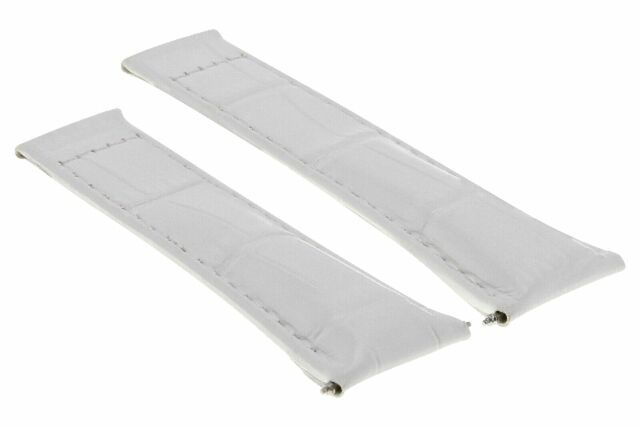 LEATHER STRAP BAND FOR ROLEX DAYTONA 16518 16519 116520 116523 WHITE WS SHORT