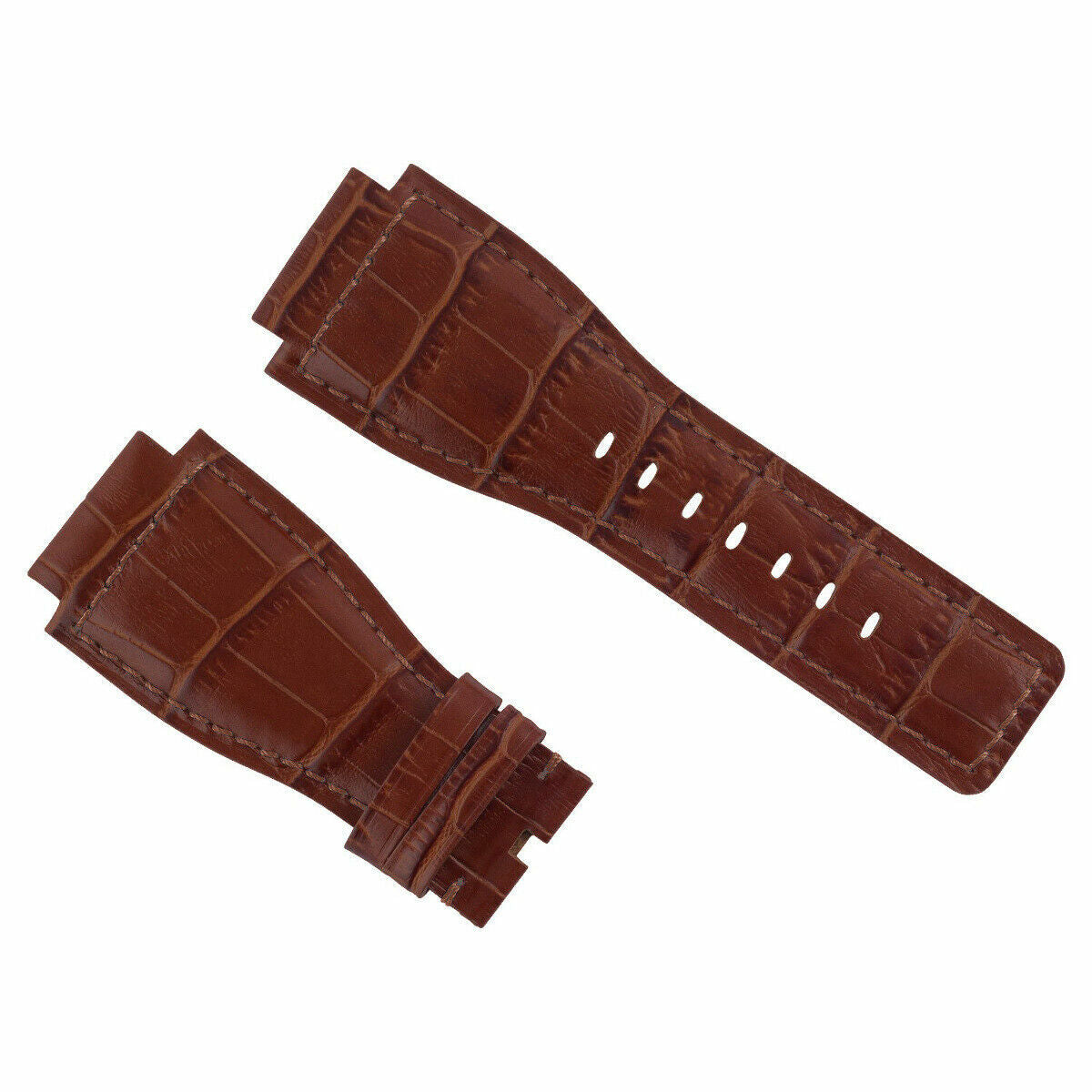 NEW 24MM GENUINE LEATHER WATCH BAND STRAP FOR BELL & ROSS BR-01-BR-03 WATCH TAN