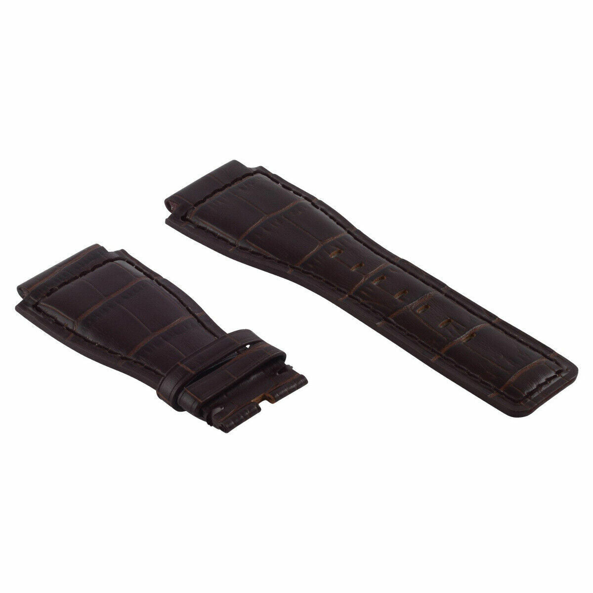 NEW 24MM LEATHER WATCH BAND STRAP FOR BELL & ROSS BR-01-BR-03 WATCH BROWN