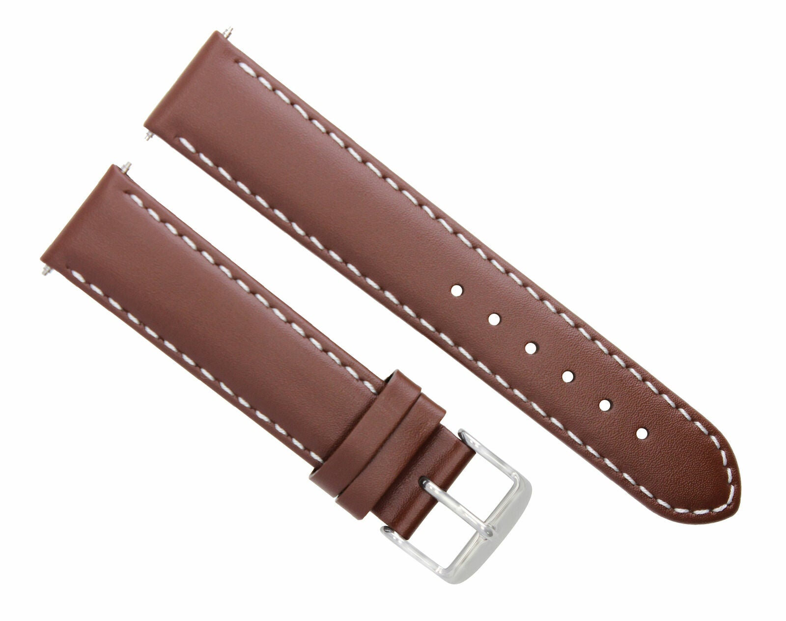 22MM SMOOTH LEATHER STRAP BAND FOR MONTBLANC TIMEWALKER CHRONO WATCH L/BROWN WS