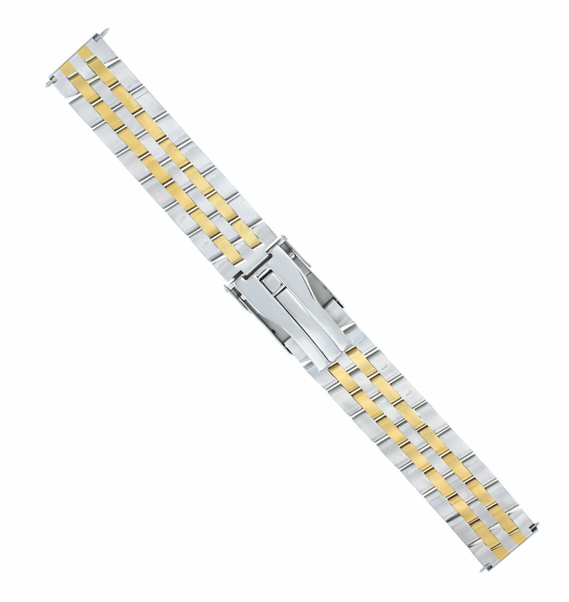 20MM WATCH BAND FOR BREITLING CHRONOMAT B13050.1 CHRONOGRAPH 5 LINK GOLD/STEEL